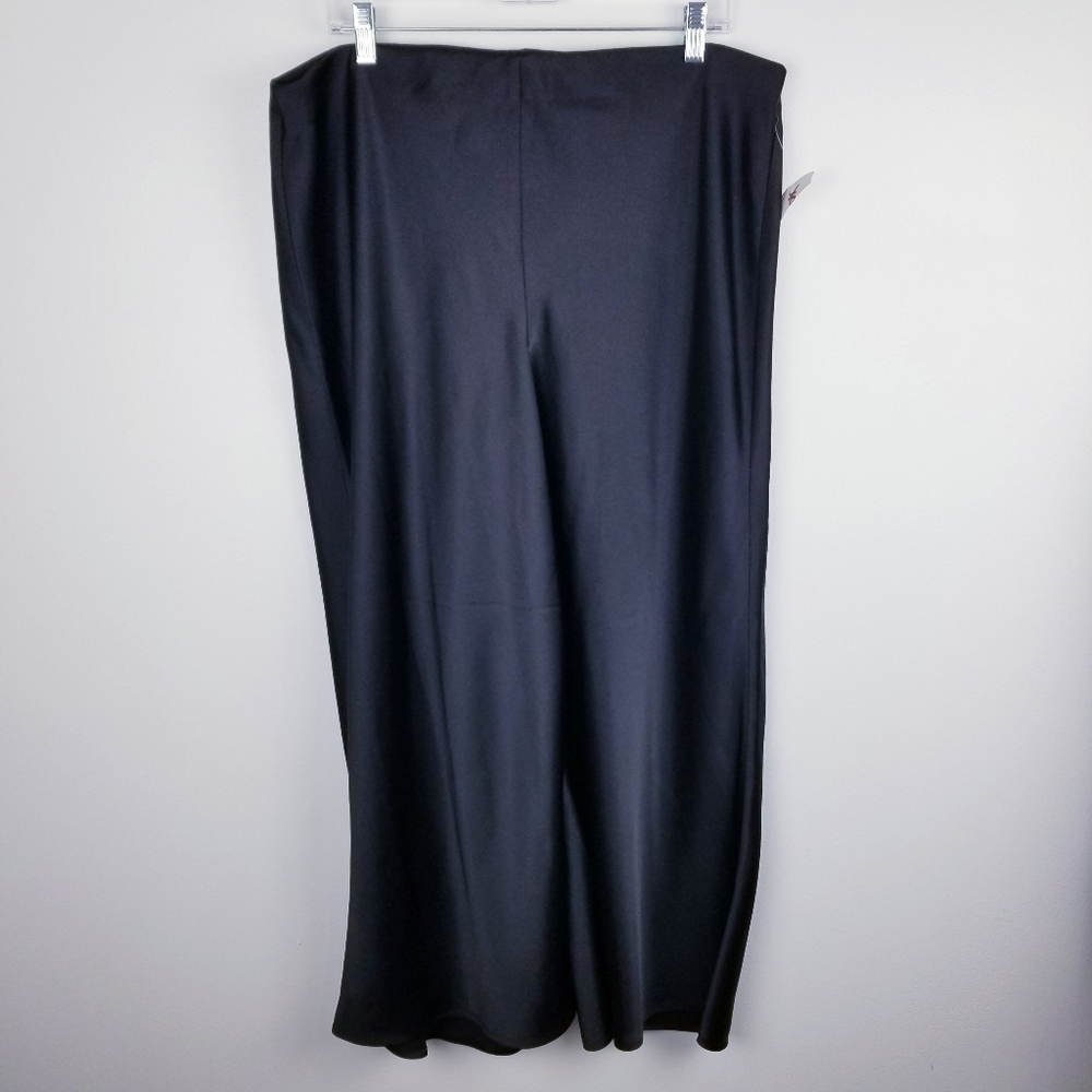 Joie Black Satin Wide Leg Pants NWT, size 1X